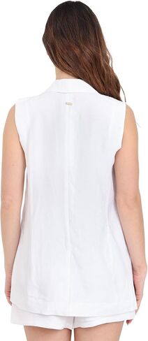 A｜X ARMANI EXCHANGE Women's Sleeveless Jacquard Satin Blazer in Saudi Arabia