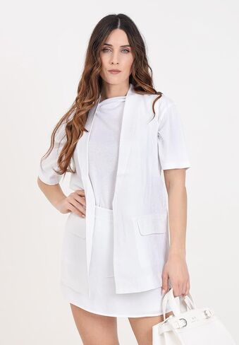 A｜X ARMANI EXCHANGE Women's Sleeveless Jacquard Satin Blazer in Saudi Arabia