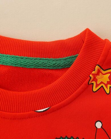 Akyzic طفل الفتيان الفتيات بلوزات عيد الميلاد الرنة الصوف Crewneck البلوز عيد الميلاد الشتاء الدافئة البلوزات القمم 2t-6t in Kuwait