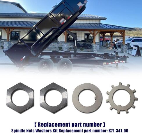 مجموعة غسالات صواميل المغزل K71-341-00 تناسب Dexter 10K شديدة التحمل، 12K و15K 1-3/4""-12 in Kuwait