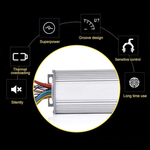Ejoyous Brushless Speed Controller, 48V 500W Aluminium Alloy Motor Speed Brushless Controller Electric Sine Controller for Electric Scooter in Saudi Arabia