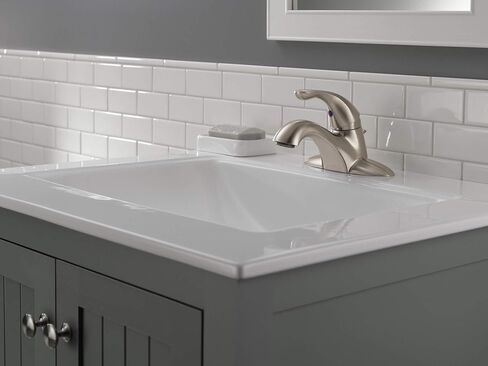 DELTA FAUCET Delta 520-SSPPU-DST Classic Single Handle Bathroom Faucet, Stainless Centerset, Pack of 1 in Saudi Arabia