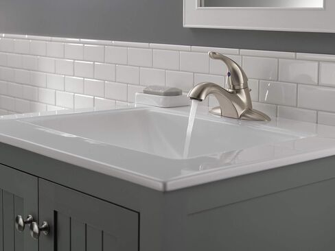 DELTA FAUCET Delta 520-SSPPU-DST Classic Single Handle Bathroom Faucet, Stainless Centerset, Pack of 1 in Saudi Arabia
