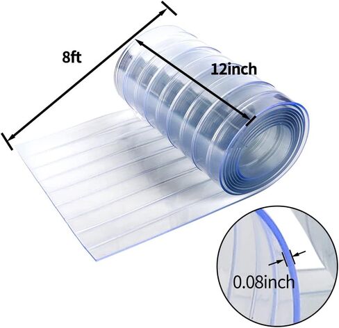 ستارة شريطية بديلة من الفينيل البلاستيكي مقاس 8 × 12 بوصة، ستارة باب بسمك 0.08 بوصة، شرائط ستارة بلاستيكية للمشي في مبرد الفريزر، أبواب الدخول التجارية للمستودعات، أبواب الحيوانات الأليفة in Kuwait