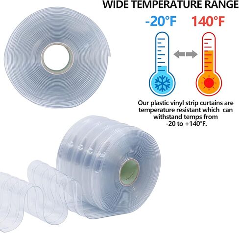 ستارة شريطية بديلة من الفينيل البلاستيكي مقاس 8 × 12 بوصة، ستارة باب بسمك 0.08 بوصة، شرائط ستارة بلاستيكية للمشي في مبرد الفريزر، أبواب الدخول التجارية للمستودعات، أبواب الحيوانات الأليفة in Kuwait