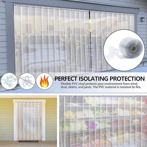 ستارة شريطية بديلة من الفينيل البلاستيكي مقاس 8 × 12 بوصة، ستارة باب بسمك 0.08 بوصة، شرائط ستارة بلاستيكية للمشي في مبرد الفريزر، أبواب الدخول التجارية للمستودعات، أبواب الحيوانات الأليفة in Kuwait