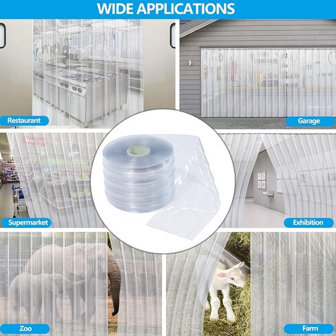 ستارة شريطية بديلة من الفينيل البلاستيكي مقاس 8 × 12 بوصة، ستارة باب بسمك 0.08 بوصة، شرائط ستارة بلاستيكية للمشي في مبرد الفريزر، أبواب الدخول التجارية للمستودعات، أبواب الحيوانات الأليفة in Kuwait