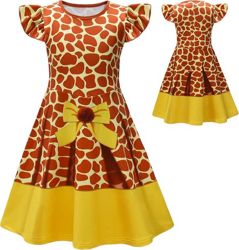 زي الزرافة للفتيات لحفلات أعياد الميلاد، ملابس تنكرية للهالوين in Kuwait