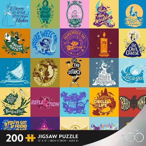 Ceaco - Disney's 100th Anniversary - Song Titles - 200 Piece Jigsaw Puzzle, 19.5 x 14.25 in Saudi Arabia