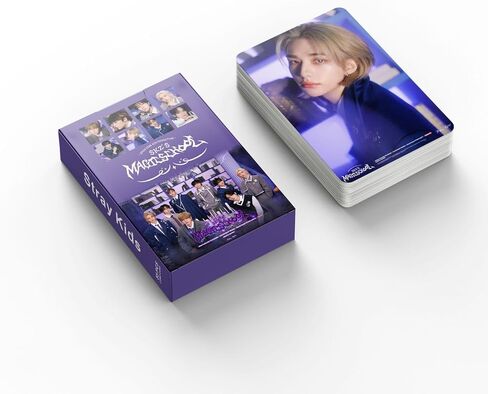 55 قطعة مجموعة بطاقات لومو لـ Straykids% بطاقة صور المدرسة السحرية بطاقات الصور هدية البضائع للفتيات والفتيان مجموعة الزينة in Kuwait