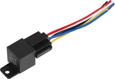 X AUTOHAUX DC 36V 40A SPDT مرحل السيارة 5 دبوس 5 أسلاك مع قابس مقبس تسخير in Saudi Arabia