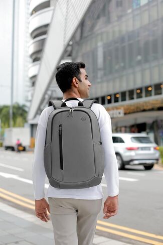 حقيبة ظهر Dell 14-16 EcoLoop Urban - CP4523G - سعة 20 لتر، أشرطة حمل كتف قابلة للتعديل، مقاومة للطقس، إغلاق بسحاب مزدوج، كم مبطن، شبكة هوائية خلفية مبطنة - رمادي in Saudi Arabia