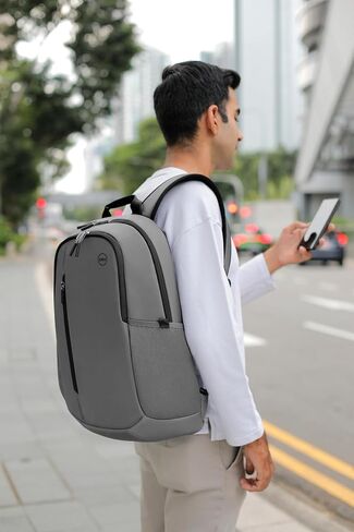حقيبة ظهر Dell 14-16 EcoLoop Urban - CP4523G - سعة 20 لتر، أشرطة حمل كتف قابلة للتعديل، مقاومة للطقس، إغلاق بسحاب مزدوج، كم مبطن، شبكة هوائية خلفية مبطنة - رمادي in Saudi Arabia