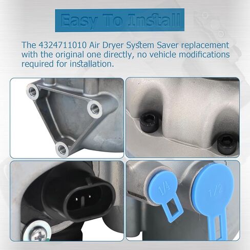 نظام مجفف الهواء الموفر 1200 Plus Series متوافق مع WABCO 4324711010 استبدال #:4324701009، TR4324711010 in Kuwait
