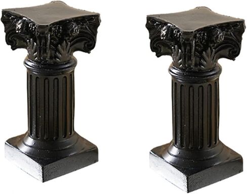 Vintage Candle Holder, Classic White Roman Column Cherub Candle Holder for Party Wedding Christmas Table Home Decoration 2Packs in Kuwait