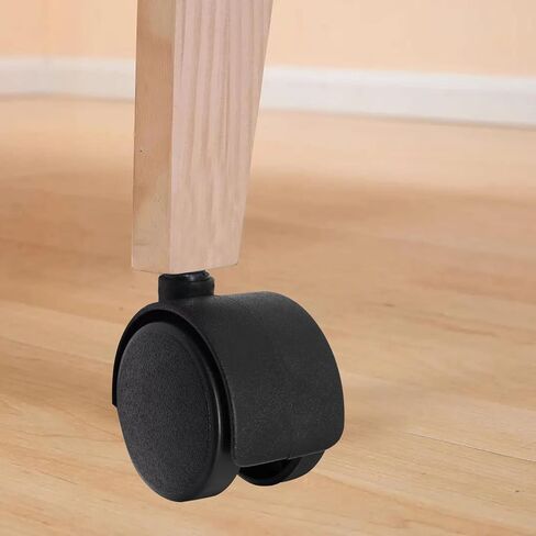 عجلات دوارة مقاس 2.54 سم، عجلات أثاث بلاستيكية من النايلون، مجموعة من 4 عجلات، عجلات أثاث بديلة شديدة التحمل للطاولات ومقاعد العمل ورف المطبخ in Kuwait