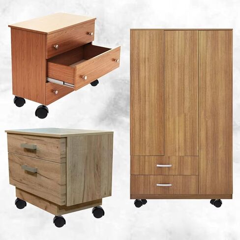 عجلات دوارة مقاس 2.54 سم، عجلات أثاث بلاستيكية من النايلون، مجموعة من 4 عجلات، عجلات أثاث بديلة شديدة التحمل للطاولات ومقاعد العمل ورف المطبخ in Kuwait