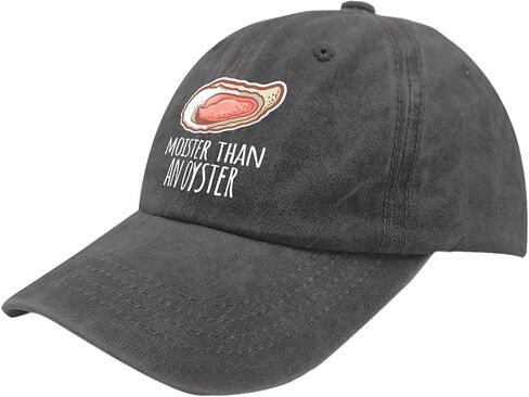 Moister Than an Oyster Shucking Funny Shellfish Shucker Trucker Hat Vintage Cotton Washed Baseball in Saudi Arabia