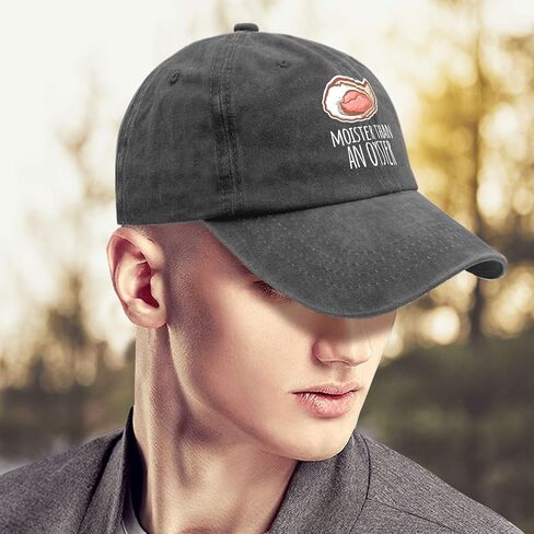 Moister Than an Oyster Shucking Funny Shellfish Shucker Trucker Hat Vintage Cotton Washed Baseball in Saudi Arabia