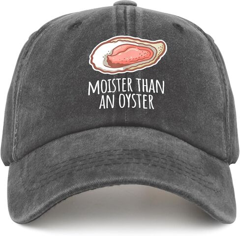 Moister Than an Oyster Shucking Funny Shellfish Shucker Trucker Hat Vintage Cotton Washed Baseball in Saudi Arabia