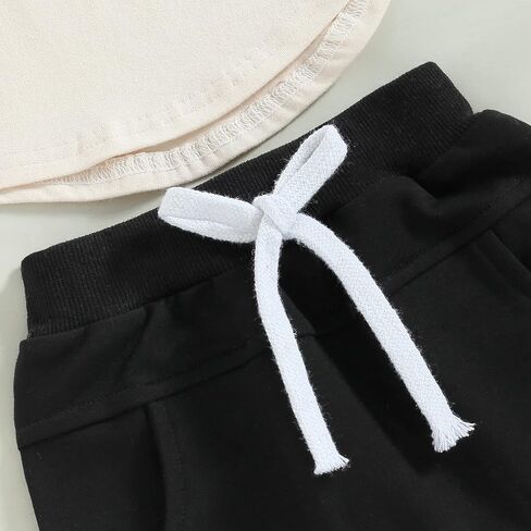 Rtnnsbbfcm Newborn Baby Boy Summer Clothes Short Sleeve Color Block Front Pocket T-Shirt Top Shorts 2Pcs Casual Outfit in Kuwait