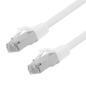 NavePoint Ethernet Patch Cable CAT6A, S/FTP, 26AWG, 5 Ft, 5 pack, White