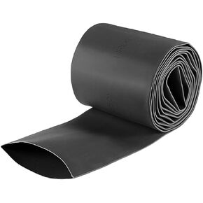uxcell Heat Shrink Tubing, 2"(50mm) Dia 80mm Flat Width 2:1 Ratio Shrinkable Tube Cable Sleeve 2m - Black