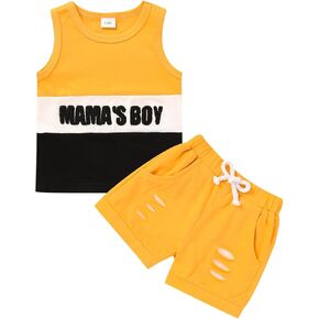 Baby Boy Shorts Clothes Toddler Cooler Version of Dad Print Vest Tops Camouflage Pants Summer Outfit 2Pcs Set