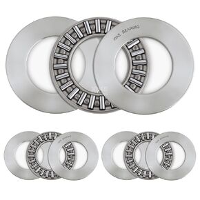 XIKE Thrust Needle Roller Bearings with Washers 1-1/4" Bore 1-15/16" OD 5/64" Width 3pcs