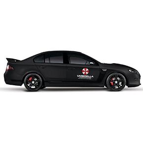 2pcs Umbrella Corporation Sticker Decal Aufkleber 50x36cm Zombie Outbreak Response Team JDM Auto Laptop Domo Kun
