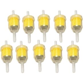 Gas Inline Fuel Filter1/4" 5/16" Fits for John Deere, Kawasaki, Kohler,Small Tractors, Iawn Mowers, Snowmobiles, Garden Tillers, Go Karts Engines (10 Pack)
