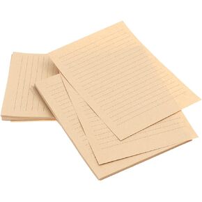 TOYANDONA 100 Sheets Vintage Kraft Stationary Paper A5 Size Lined Stationery Writing Letter Papers for Personalized Letters Creative Poems Lyrics