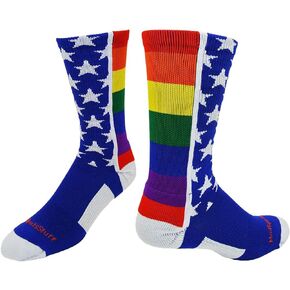 MadSportsStuff Rainbow Pride Crew Socks