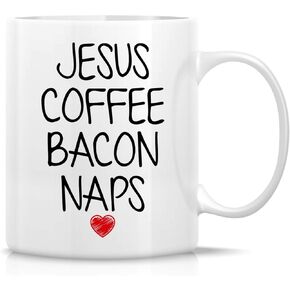 Retreez Funny Mug - Lord, Give Me Coffee and Please Give Me Wine 11 Oz Ceramic Coffee Mugs - Funny, Sarcasm, Sarcastic, Inspirational birthday gifts for friends, coworkers, siblings, dad or mom.