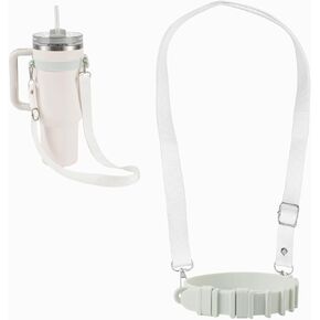 Water Bottle Handle Strap, Silicone Adjustable Water Bottle Strap Carrier Water Bottle Cup Sling Water Bottle Holder Accessories for Stanley, for Traveling Hiking Camping