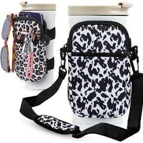 2 حزمة من أكياس زجاجات المياه ستانلي للمغامرة 20 أونصة/30 أونصة/40 أونصة بهلوان قابل للتعديل على الكتف وحزام اليد حقيبة جيب لكأس ستانلي ملحقات الصالة الرياضية للرجال والنساء in Kuwait