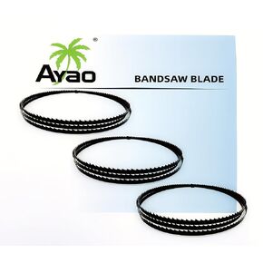 AYAO 70 1/2 inch Bandsaw Blades Assortment (1/8" 1/4" 3/8" Wide) for Craftsman 921400, Rikon 10-305 and 10-3061 10" Band Saws, 3PK