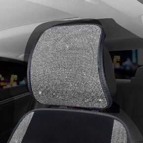 2Pack Bling Car Seat Headrest Cover Elastic Auto Head Rest Protector Covers Universal Fit to All Car Truck SUV Interior Auto Accessories