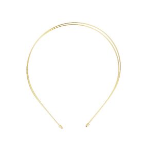 Lurrose 4 Pcs Gold Metal Headband Double Metal Headband Simple Headbands Wire Headband for Women Wedding Hair Band Elastic Metal Hairband for Girls