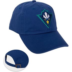 Desert Cactus University of North Carolina Wilmington Baseball Hat Seahawks UNCW Brimmed Embroirderd Cap Adjustable Cloth Strap Adult (Style B) Blue