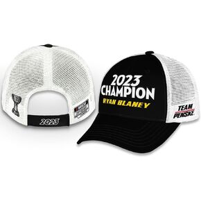 Ryan Blaney #12 Team Penske 2023 NASCAR Cup Series Champion Trophy Adjustable Hat Black