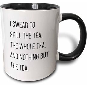 3dRose mug_292551_4 Mug, 11oz, Black/White