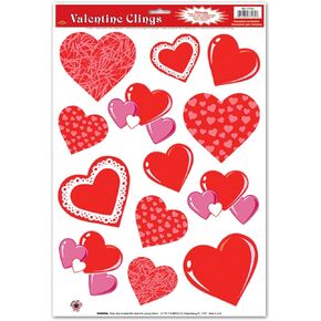 Heart Clings Party Accessory (1 count) (13/Sh)
