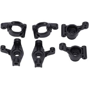 VBESTLIFE Rc Car Wearing Parts Set, Plastic Rc Rear C Blocks Steering Cup Rear Axle Carrier Replacement for Wltoys 144001 1/14 Rc Car Rc Parts and Accessories Black Car Model Accessory