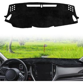 auovo Dashboard Cover Mat Compatible with Subaru Crosstrek Accessories 2024 2025 Impreza Anti-Slip Dash Cover Dash Carpet Cover Sunshield Protector (Black Fabric)