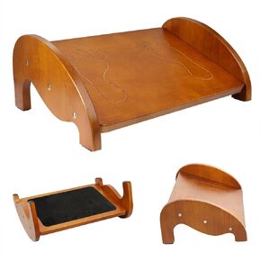 Foot Rest Under Desk Adjustable Rocking Foot Stool, Desk Foot Rest Ergonomic, Wooden Footrest for Under Desk, Foot Rest with 2 Stand States, Multi-function Leg Rest for Home & Office Chair Use in Saudi Arabia