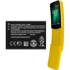 BV-6A Battery,(2024 New Version) TLi020F11500mAh Replacement Battery for 8110 4G TA-1048 TA-1059 2720V flip TA-1295