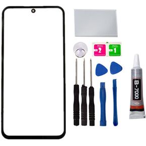 Replacement Repair Front Outer Glass Lens Cover Screen Replacement for Samsung A54 5G with Pre-Install OCA Tool (No LCD Touch ＆ Digitizer)