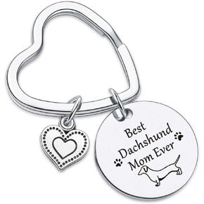 Dachshund Dog Owner Gifts for Best Dachshund Mom Ever Jewelry for Dachshund Dog Owner Keychain Dog Paw Gift for Wiener Dog Gifts Wiener Dog Jewelry Dachshund Keychain