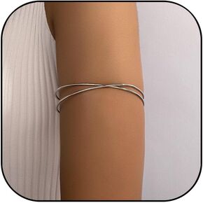 Minimalist Arm Cuff for Women Gold Arm Cuff Upper Arm Bracelet Arm Cuff Dainty Bangle Armband Round Bracelets Jewelry for Women
